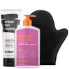 b.tan Clear Self Tanning Gel & Exfoliating Kit | Glow Your Own Way + Erase Tan Repeat Bundle - 1 Hour Express, Transfer-Resistant Dark Fake Tanner, 2-in-1 Exfoliator Scrub & Body Wash with Mitt view 1
