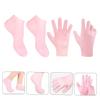 BIUDECO 1set Moisturizing Foot Care Socks and Gloves Set Exfoliating and Cracked Skin Treatment Pack Pink Socks for Soft Smooth Skin view 4