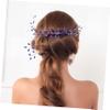 VINTORKY Rhinestone Hair Pins U-shaped Hair Clips Wedding Accessories for Women Leaf Shape Pins Decorative Comb Styling Blue Accessory view 4