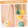 Anneome 2pcs Long Handle Shower Back Scrubber Silicone Bath Brush for Body Massage Portable Back Washer for Shower Body Bathing Scrubber view 2