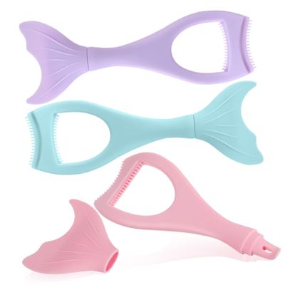 BIUDECO 3pcs Mermaid Shape Mascara Shield Lash Mascara Guard Eyelash Tool for Makeup