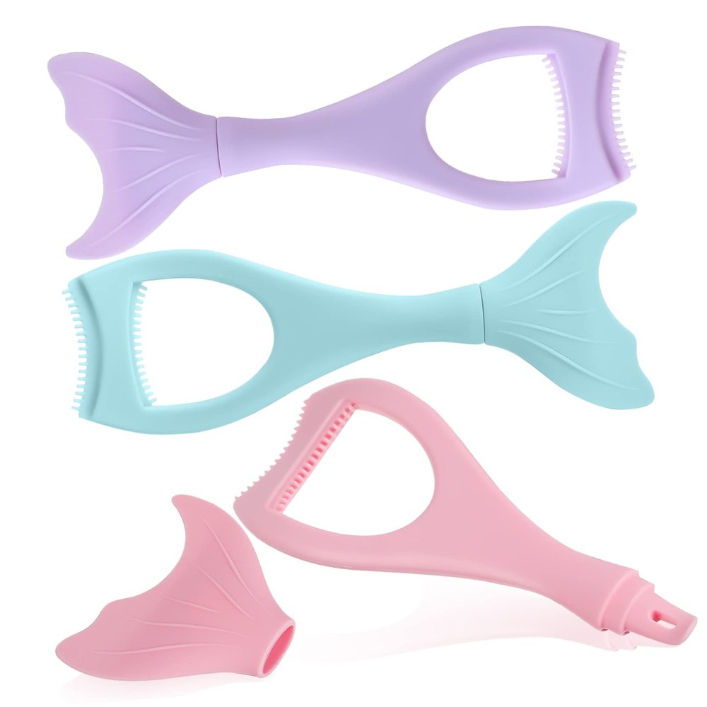 BIUDECO 3pcs Mermaid Shape Mascara Shield Lash Mascara Guard Eyelash Tool for Makeup