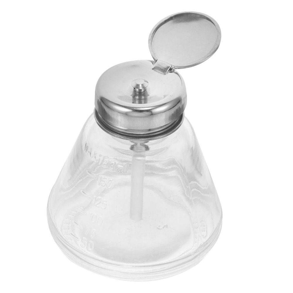 Refillable Press Bottle 180ml Aluminum Glass Pump Dispenser