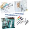 BIUDECO 100pcs Nipper Cover Tweezer Protective Cap Silicone Material Dead Skin Tweezers Cover Injured Prevention view 3