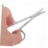 MERRYHAPY 2pcs Facial Hair Scissors for Eyebrow Nose Hair and Beard Trimming Rounded Tip Design for Safe Grooming Compact Portable Friends and Family view 3
