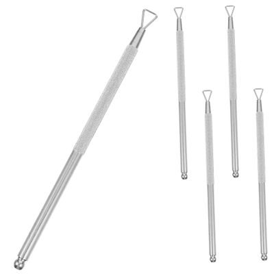 NOLITOY Stainless Steel Nail Remover Set Cuticle Cleaner Tool Gel Nail Scraper Pusher Tool Cuticle Remover