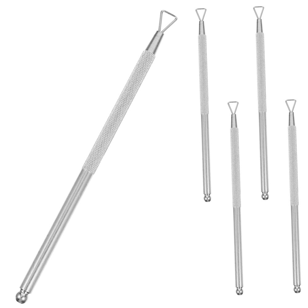 NOLITOY Stainless Steel Nail Remover Set Cuticle Cleaner Tool Gel Nail Scraper Pusher Tool Cuticle Remover