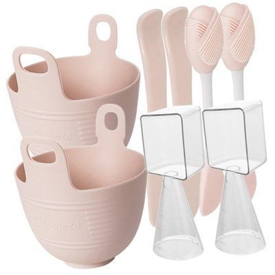 Beatifufu 2sets Silicone Face Mask Mixing Bowl Brush Diy Facial Mask Tools for Women