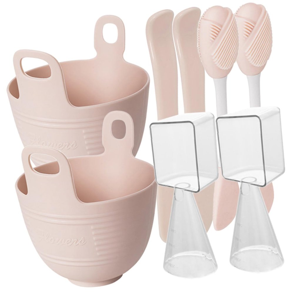 Beatifufu 2sets Silicone Face Mask Mixing Bowl Brush Diy Facial Mask Tools for Women