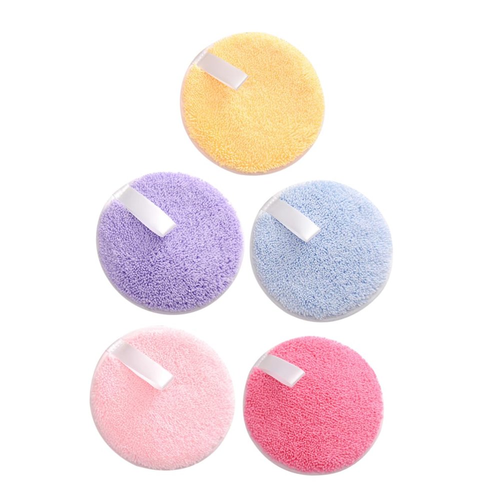 Baluue 5pcs Makeup Pads Sponges Face Cleaning for Women Reusable Setting Powder Puff