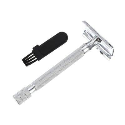 Beatifufu Manual Beard Shaver Safety Razor Durable Shaving Tool for Smooth Comfortable Trim Classic Design Reusable Double Edge Blades for Travel and Everyday Use