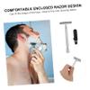 BIUDECO Men's Manual Shaving Razor Metal Scraper Double Safety Razor Beard Trimmer Shaving Tool Brush view 3