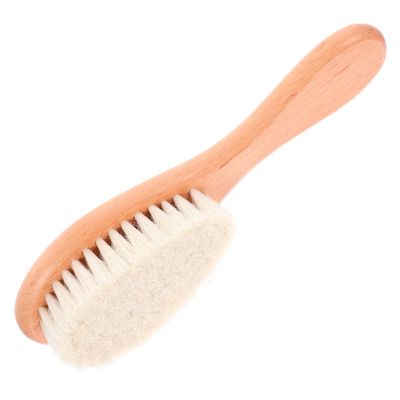 AUTSUPPL 1pc Bathing Brush for Hair Clipping Brush Solid Wood Handle for Gentle Detangling and Cradle Cap Care