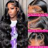 13x6 HD Lace Front Wigs Human Hair Body Wave Lace Front Wigs for Black Women Glueless Wigs Human Hair Pre Plucked with Baby Hair 200 Density Brazilian Human Hair Wig Natural Color 20 Inch view 2