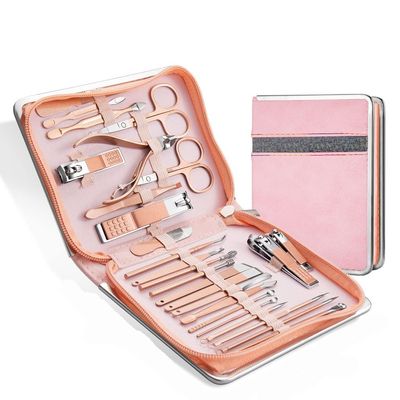 AFPSDLFJDLS Stainless Steel Manicure Set Pedicure Scissor Nail Cutter Cuticle Nipper Dead Skin Pliers Tool with Case Kit(D)