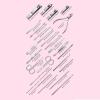 AFPSDLFJDLS Stainless Steel Manicure Set Pedicure Scissor Nail Cutter Cuticle Nipper Dead Skin Pliers Tool with Case Kit(D) view 3