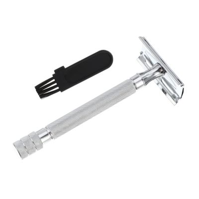 NOLITOY Manual Beard Shaver Metal Scraper Brush Safety Razor for Men Double Sided Facial Razor Shaving Knife