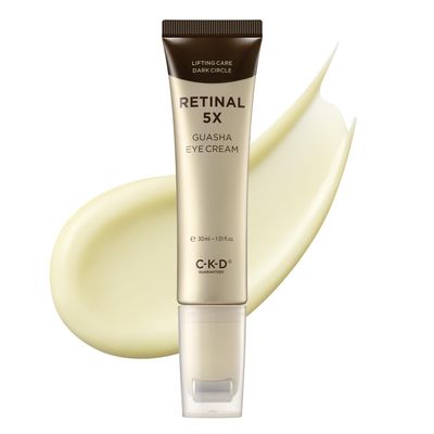 CKD Retinal 5X Gua Sha Eye Cream - Anti-Aging Eye Moisturizer for Wrinkles, Dark Circles & Puffiness  Firming & Hydrating Under Eye Treatment with Retinal & Collagen. Korean Skincare. 1.01 fl oz.