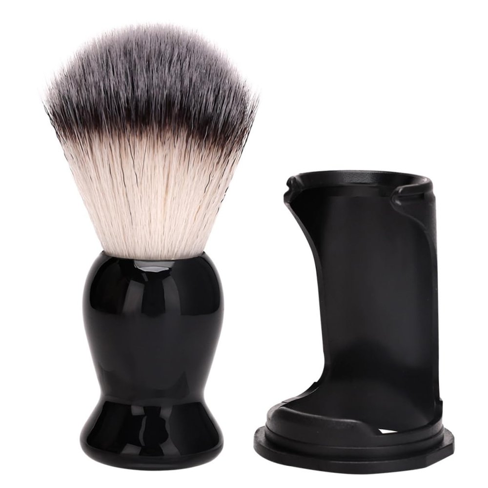 LALADEFIEE 1set Beard Shaving Brush with Stand Grooming Accessory for Men Gentle Skin Stylish Design for Elevated Shaving