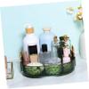 Alipis 360degree Rotating Makeup Organizer Elegant Perfume Storage Tray for Vanity Essentials Secure Heightened Edge Design Finish view 2