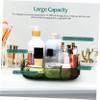 Alipis 360degree Rotating Makeup Organizer Elegant Perfume Storage Tray for Vanity Essentials Secure Heightened Edge Design Finish view 3