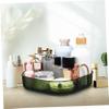 Alipis 360degree Rotating Makeup Organizer Elegant Perfume Storage Tray for Vanity Essentials Secure Heightened Edge Design Finish view 4