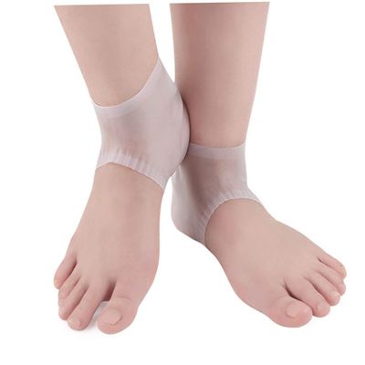 Beatifufu 1pair Silicone Gel - Heel Socks for Moisturizing Foot Care Prevent Blisters and Chapping Comfortable Back Heel Protector Suitable for Daily Wear