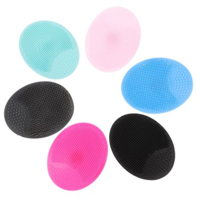 FRCOLOR 6pcs Handheld Silicone Face Scrubber Deep Cleansing Exfoliator for Smooth Skin for Daily Facial Care Spa and Massage Colors
