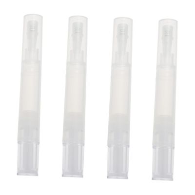 MERRYHAPY 4pcs Brush Pens for Nail Nutrition Oil Twist Applicator for Scalp Nutrient and Lip Gloss Travel-friendly Empty Cosmetic Tubes Easy Use and Portable