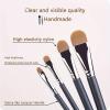 4-Piece Concealer Brush Set  Soft Nylon Bristles with Wooden Handles for Precision Blending & Smooth Coverage (Black) view 3