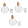 3Pcs 25ml Empty Glass Perfume Bottle, Golden Leak-Proof Refillable Sprayer view 1