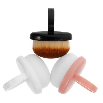 FRCOLOR 3pcs Soft Nail Duster Brushes for Cleaning Fingernails Portable Nail Scrub Tools for Manicure Gentle Dust Remover White