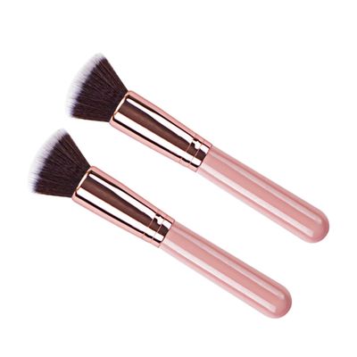 BIUDECO 2pcs Ergonomic Design Makeup Brush Cream Blush Brush for Foundation Powder Concealer