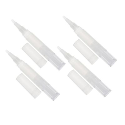 NULYLU 4pcs Multifunctional Nail Oil Brush Pens Twistable Eyebrow Growth Liquid Storage Ergonomic Design for Easy Application for Manicure and Cuticle Care