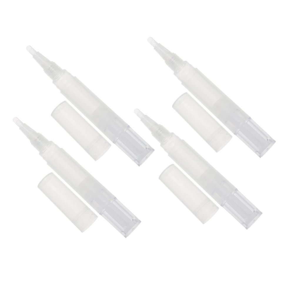 NULYLU 4pcs Multifunctional Nail Oil Brush Pens Twistable Eyebrow Growth Liquid Storage Ergonomic Design for Easy Application for Manicure and Cuticle Care