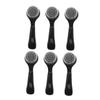 SOESFOUFU 6pcs Multi-Functional Facial Cleansing Brush Durable Manual Face Scrubber for Gentle Exfoliation for Sensitive Skin and Nail Care Long Handle Design Solid Black view 1