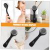 SOESFOUFU 6pcs Multi-Functional Facial Cleansing Brush Durable Manual Face Scrubber for Gentle Exfoliation for Sensitive Skin and Nail Care Long Handle Design Solid Black view 3