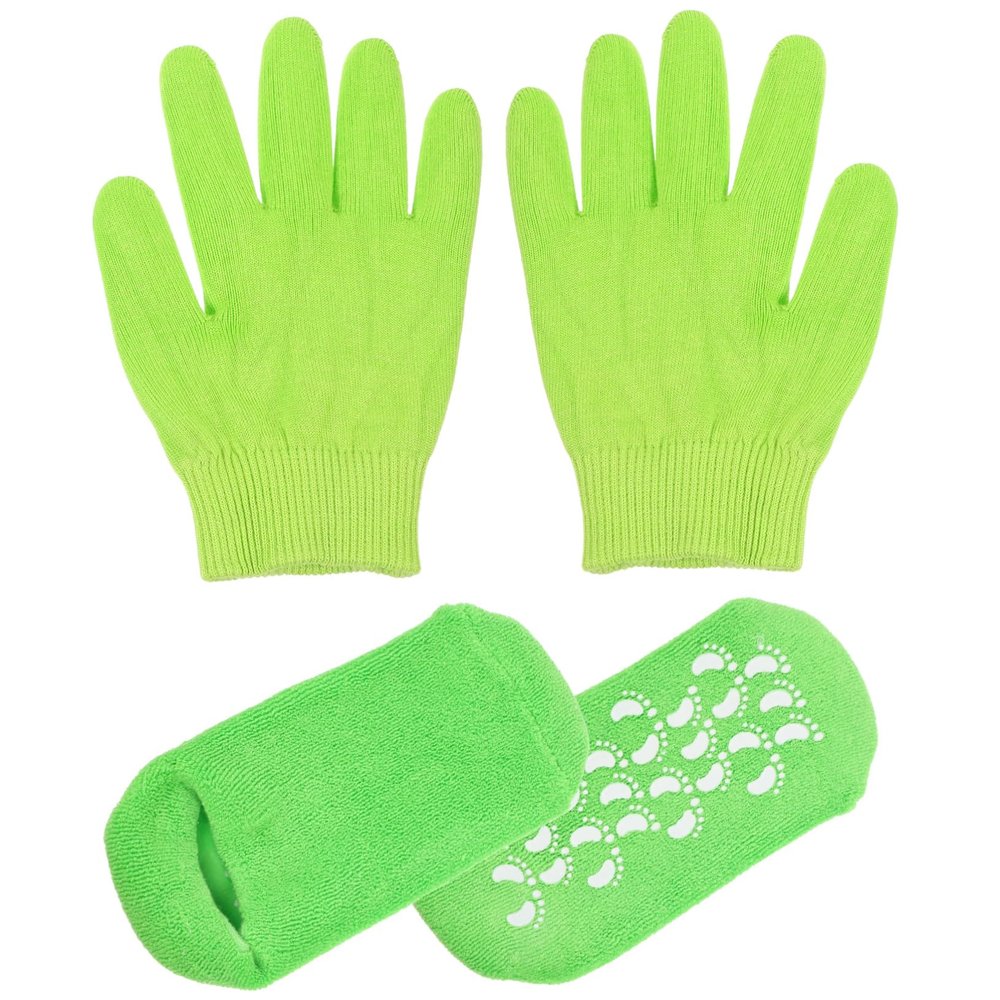 Beatifufu Moisturizing Gloves and Socks Set for Dry Hands and Feet Overnight Hydration Breathable Design for Women for Spa and Daily Use