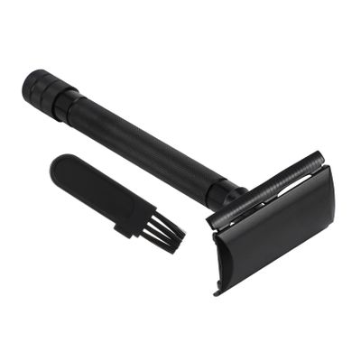 Mikinona Safety Razor Reusable Double Facial Razor for Women Men Eco Friendly Beard Shaver Brush Comfortable Handle