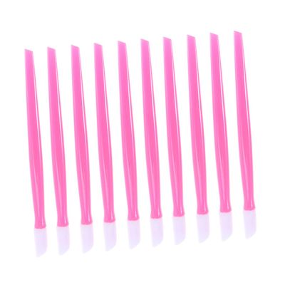 BIUDECO 100pcs Manicure Tools Plastic Cuticle Nail Pusher Dead Skin Exfoliator Stick Nail Art for Home Use