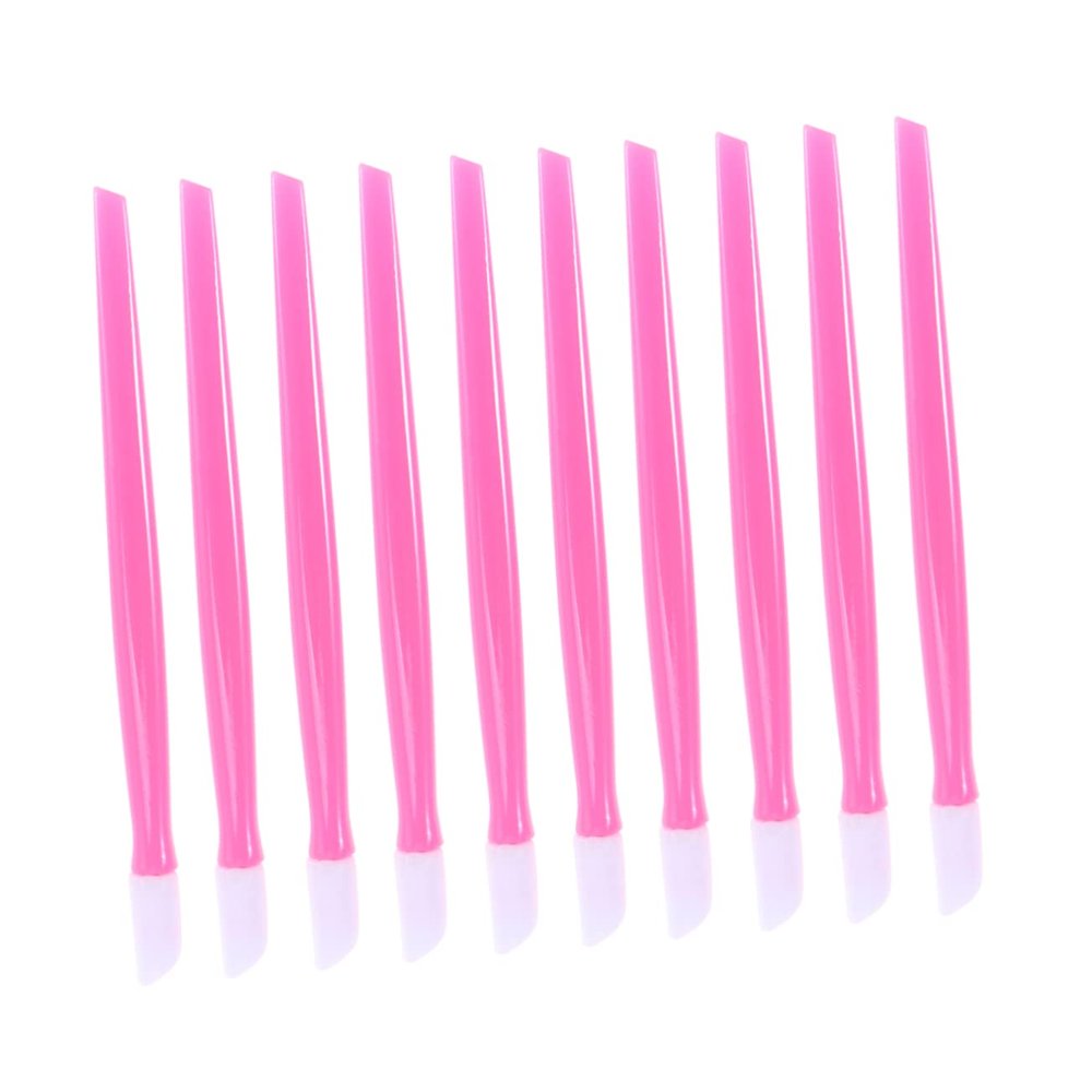 BIUDECO 100pcs Manicure Tools Plastic Cuticle Nail Pusher Dead Skin Exfoliator Stick Nail Art for Home Use