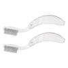 FRCOLOR 2pcs Stainless Steel Eyelash Comb Eyebrow Brush Portable Makeup Tool for Precise Lash Separation and Grooming for Routine and Travel view 1