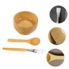 FRCOLOR 3pcs Face Mask Mixing Bowl Set Spoon and Brush Cosmetic Tools for Skin Care and Spa Use Lightweight and Reusable view 3