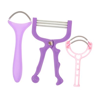 MERRYHAPY 3pcs Facial Hair Remover Spring Epilator for Women Chin Hair Removal Tool Portable Easy to Use Random Color