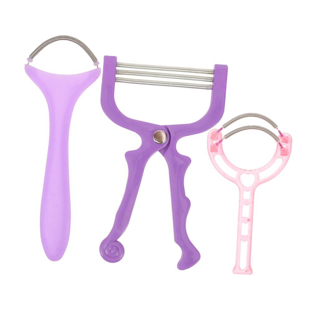 MERRYHAPY 3pcs Facial Hair Remover Spring Epilator for Women Chin Hair Removal Tool Portable Easy to Use Random Color