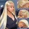 Arsola 613 Lace Front Wig Human Hair 30 Inch Blonde 13X6 HD Transparent Lace Front Wigs Human Hair 180 Density Blonde Glueless Wigs 613 HD Straight Lace Frontal Wig Pre Plucked view 3