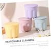 FRCOLOR 2sets Silicone Makeup Brush Cleansing Bowl Makeup Brush Cleaner Kit Cleaning Pad Vanity Organizer Cleaning Box view 3