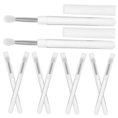 FRCOLOR 10pcs Silicone Makeup Brush Set Lip Brush Applicator Cover for Lip Gloss Applicators