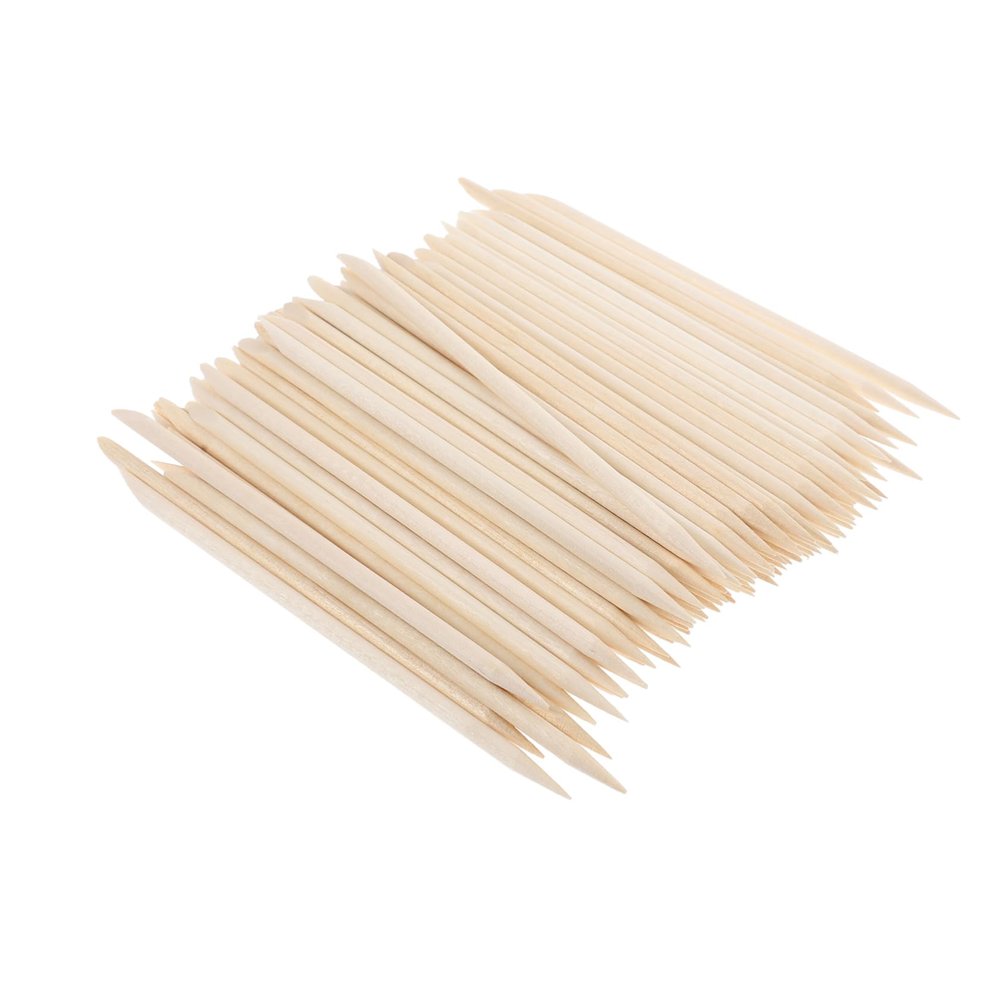 FOYTOKI 300pcs Wooden Nail Sticks for Manicure Pedicure Multifunctional Double-headed Tools for Nail Art Clean Cuticles Polish Removal for Professionals Personal Use