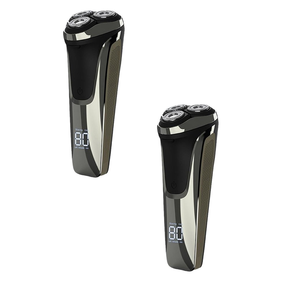 Electric Razor, Electric Razor 4d Rotary, Ipx7 Waterproof Electric Razor Pro, 2025 New Rechargeable Facial Electric Razor for Men, Wet & Dry Shaving (2 PCS)